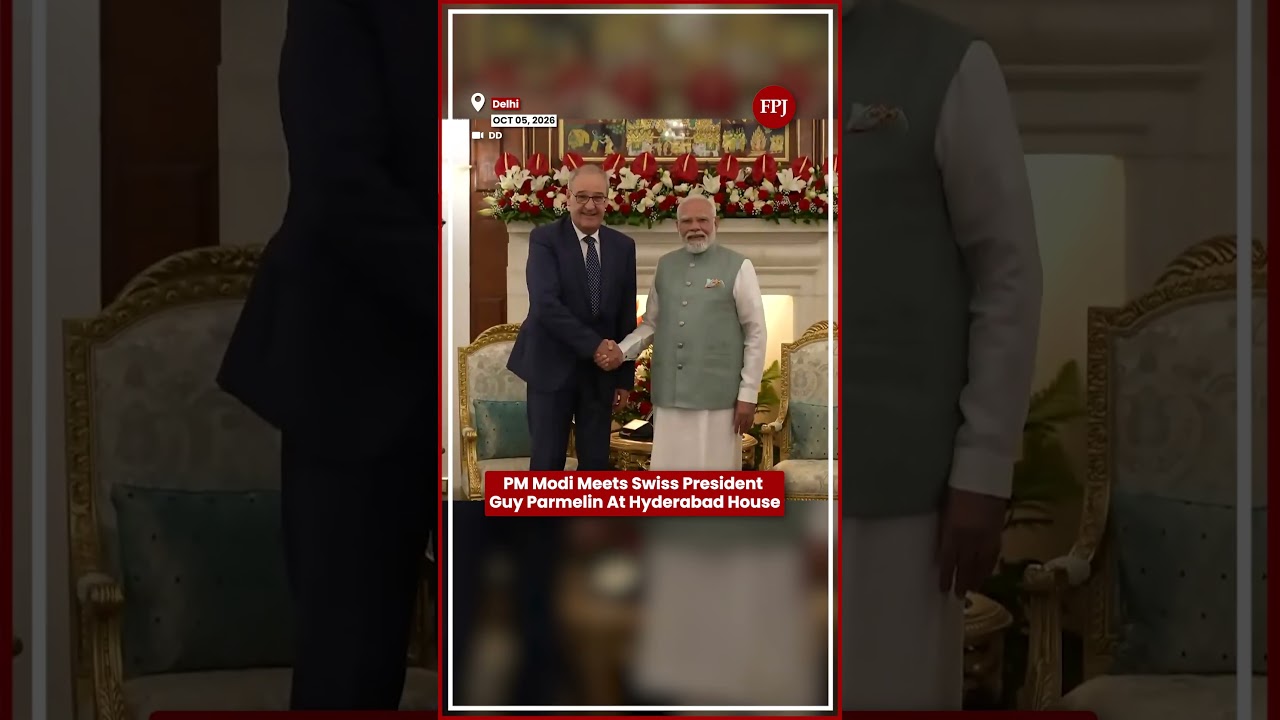 PM Modi Meets Swiss President Guy Parmelin At Hyderabad House | India-Switzerland Talks