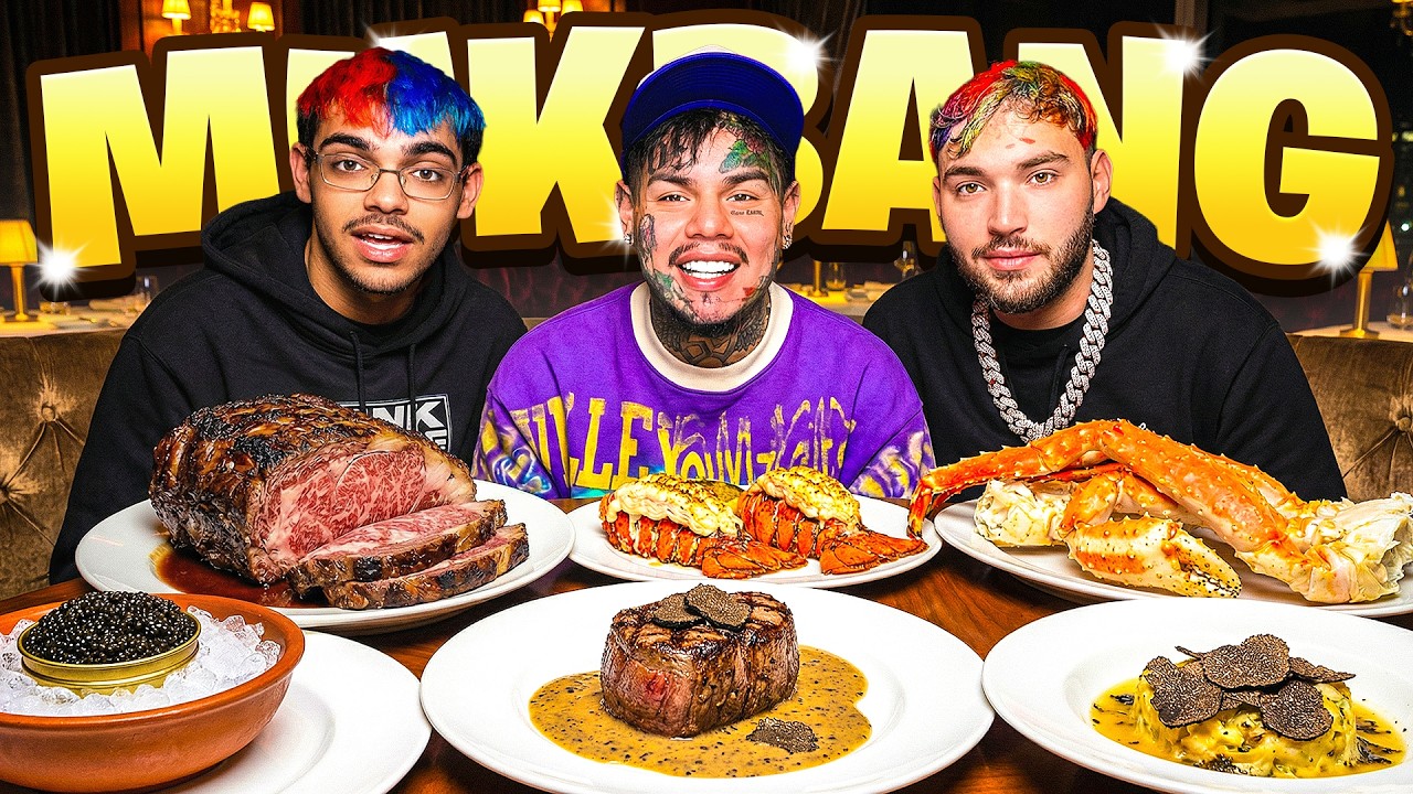 N3on и Адин Росс Хибачи Мукбанг с 6ix9ine!