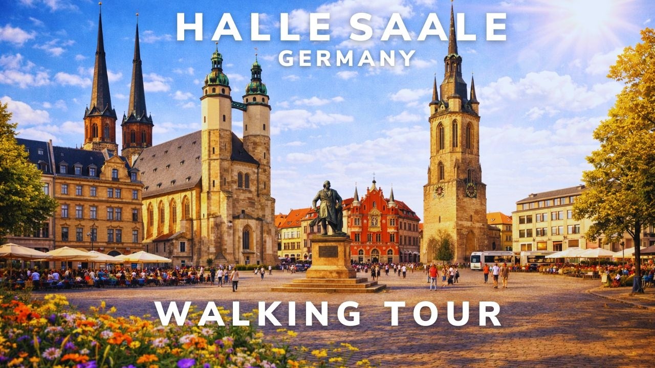 Halle Saale Händelstadt  Walking Tour |  Tourist Attraction Germany 4K