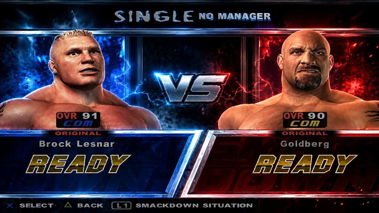 Brock Lesnar VS Goldberg | SmackDown! Here Comes The Pain