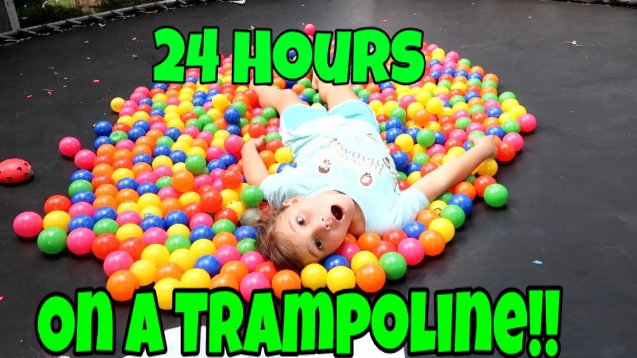 24 Hours Overnight On A Trampoline!!