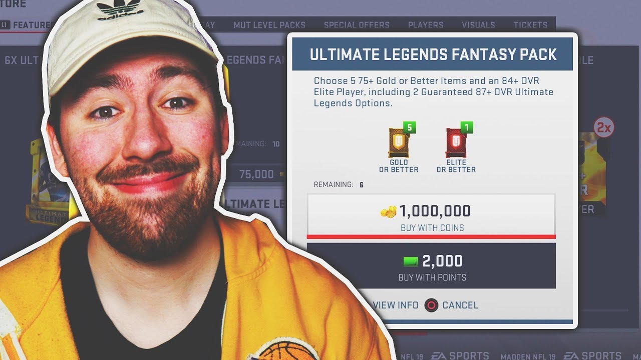 💰 THE 1 MILLION COIN ULTIMATE LEGEND PACK OPENING! Madden 19