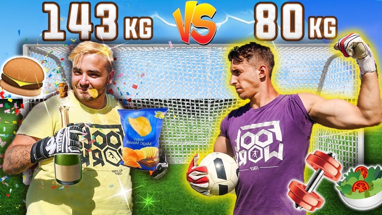 PORTIERE SOVRAPPESO vs MUSCOLOSO !! Chi è più FORTE ?! Footwork Italia