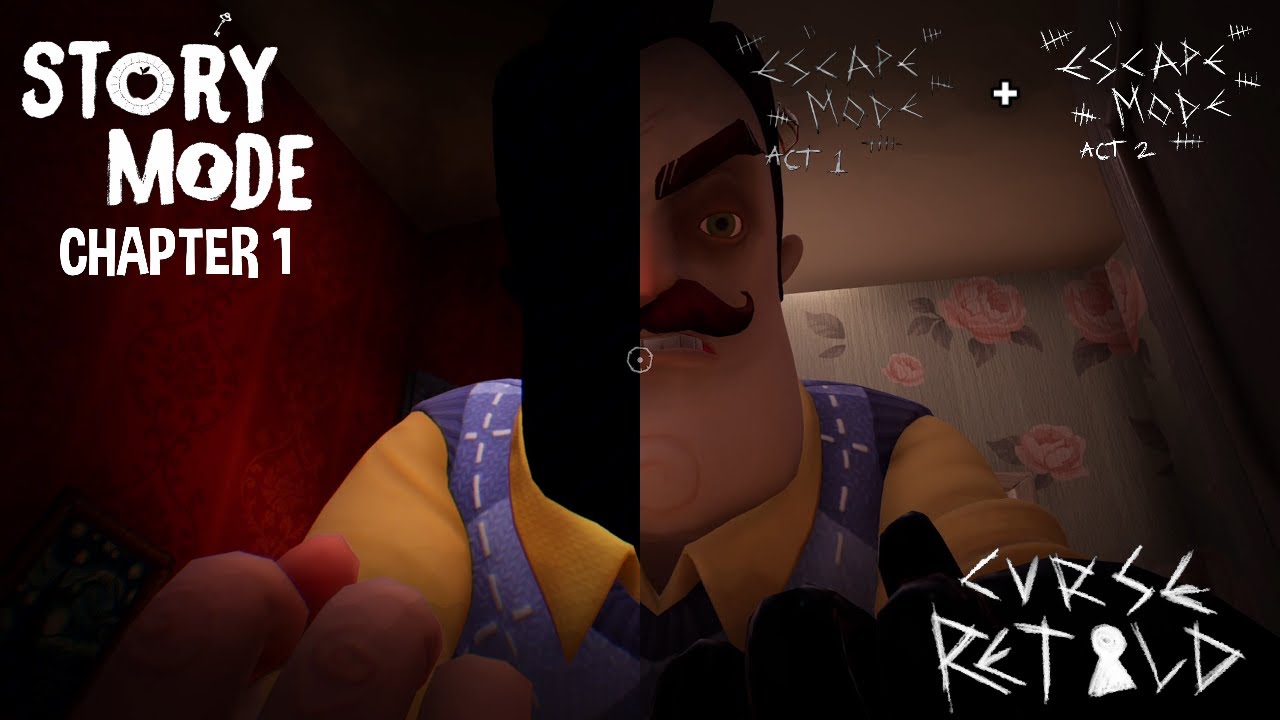 Hello Neighbor: Curse Retold + Story Mode + Extras + Escape Mode Act 1 - 2 (Full Walkthrough)