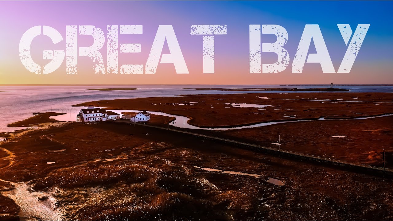 Great Bay New Jersey - Just Beside Little Egg Harbor Township - 4K - Drone Footage