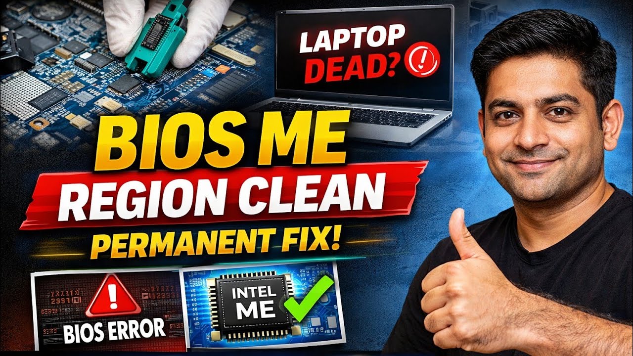 Laptop BIOS ME Region Clean Full Guide 🔧 Dead / No Display Fix | Hindi