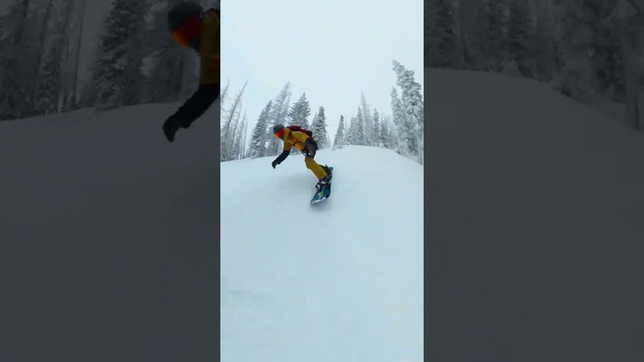 Deep Powder but the snowboard floats on top. #shorts #gopro #sports #snow #snowboarding