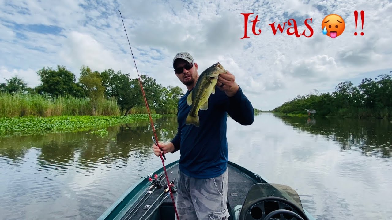 Summertime Bass Fishing in Bayou Gauche Louisiana. It was HOT! 🥵