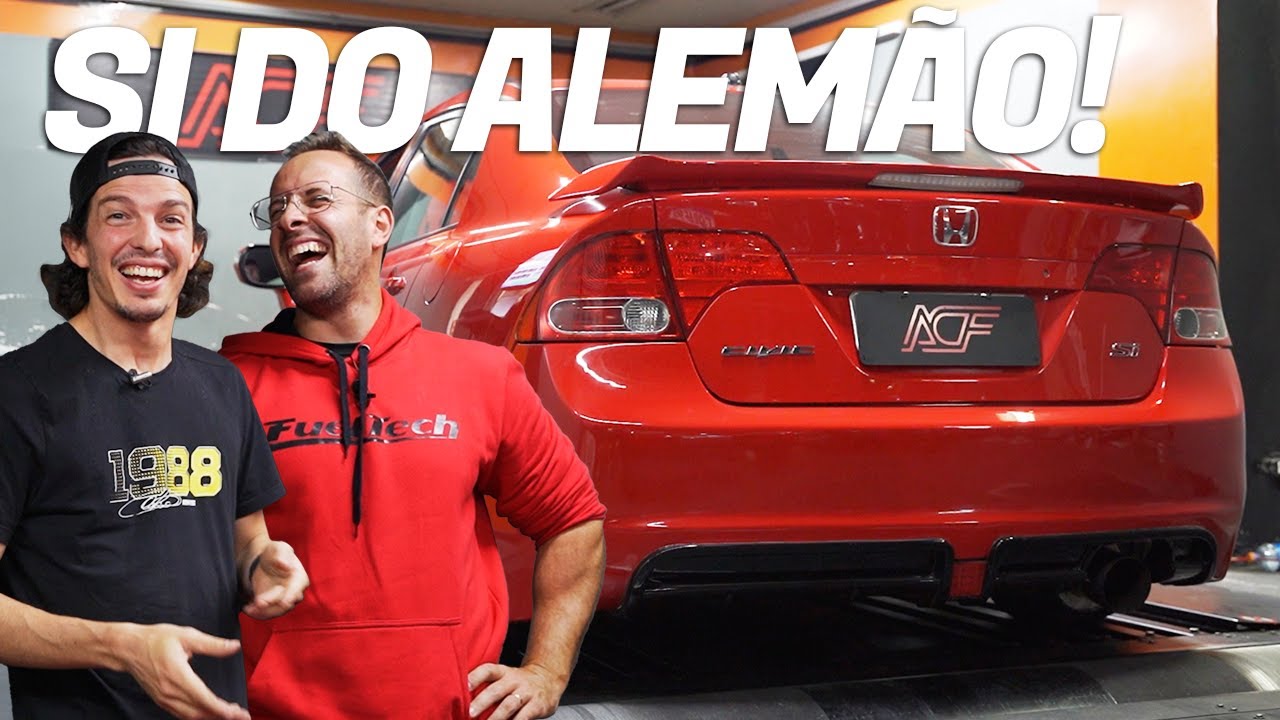 MAIS FORTE QUE A CARAVAN?! QUANTOS CAVALOS TEM O CIVIC SI TURBO DO ALEMÃO?