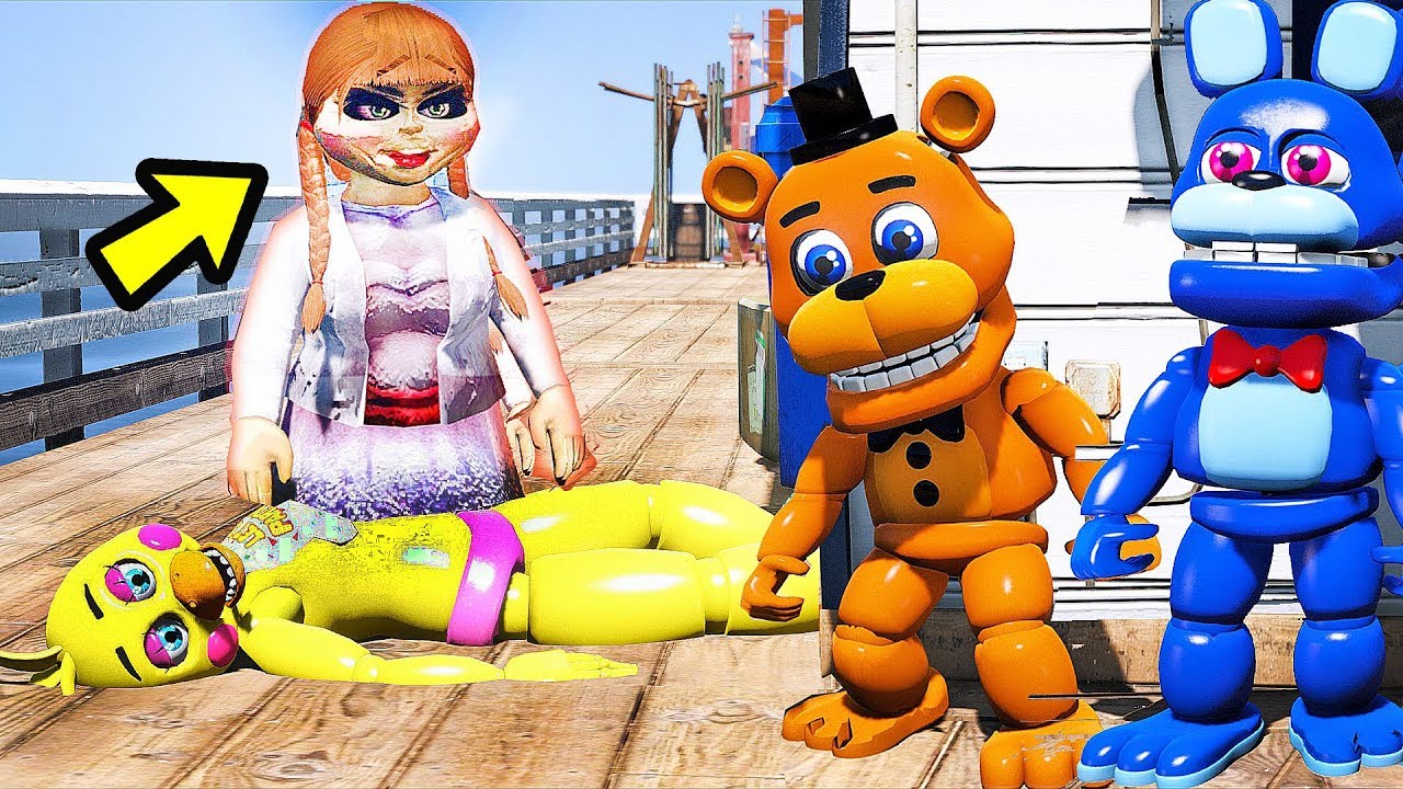 ANIMATRONICS PODEM SALVAR TOY CHICA DA ANNABELLE EVIL?  | GTA V Five Nights at Freddy's