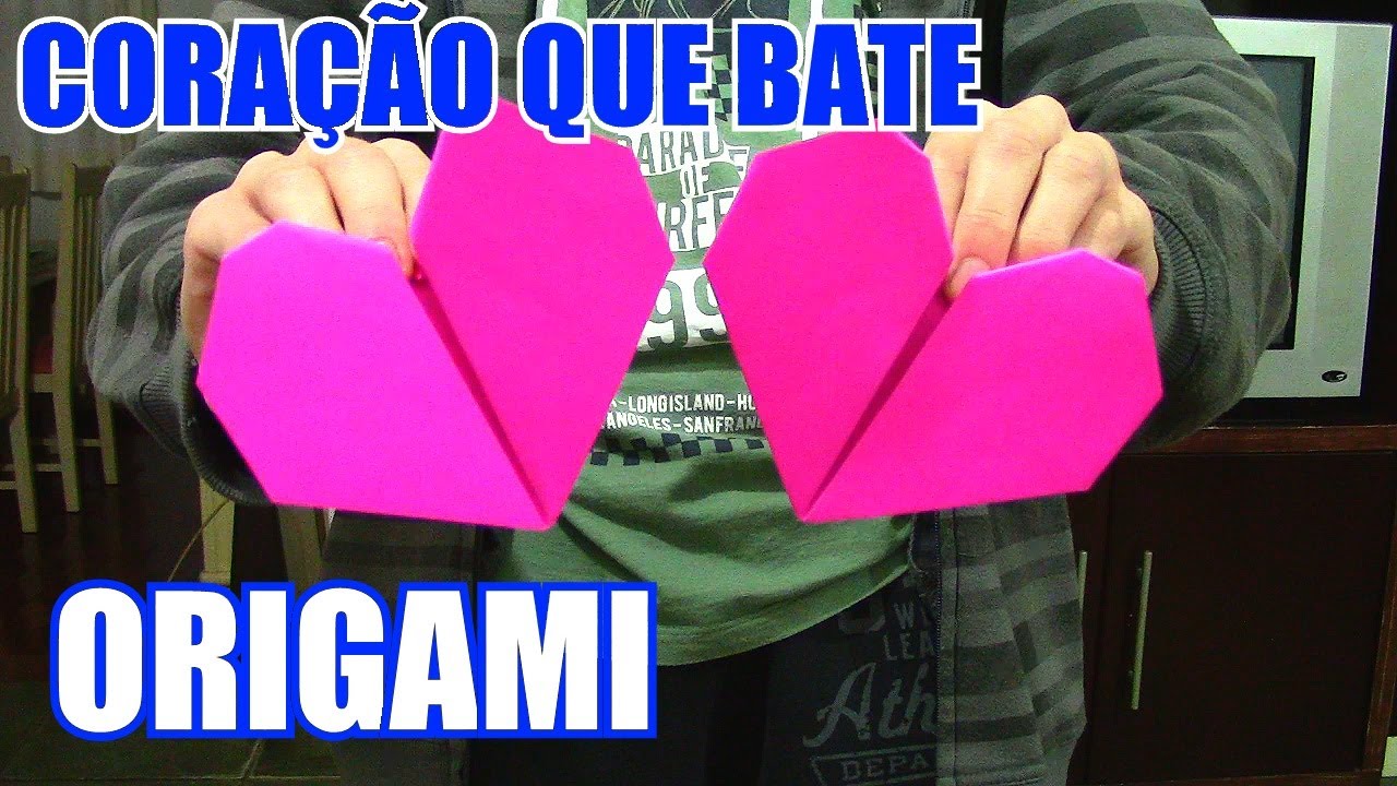 Como Fazer um Coração de Origami que Bate! - dia dos namorados