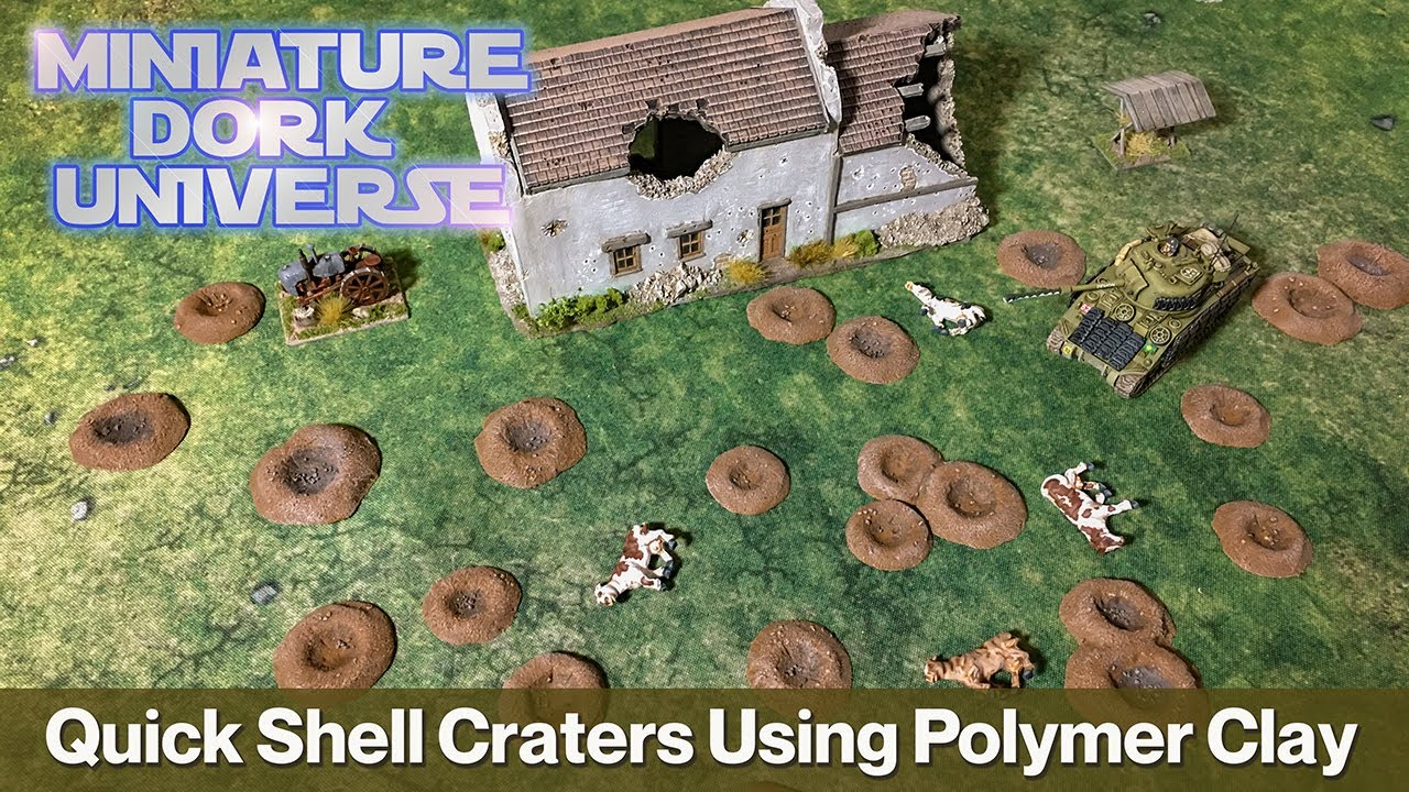 Quick Shell Craters Using Polymer Clay (Flames of War, Crossfire, Battlegroup, 'O' Group, Bolt A )
