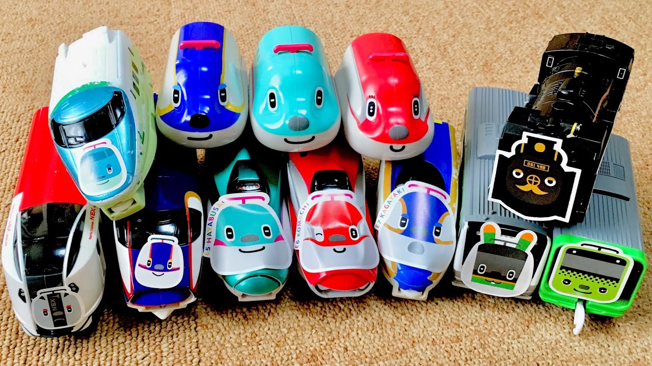とれたんず プラレール ハッピーセット 電車 シールを貼ったよ はやぶさ こまち かがやき つばさ 成田エクスプレス 山手線 湘南新宿ライン 蒸気機関車 こまちっち 子供向け アニメ