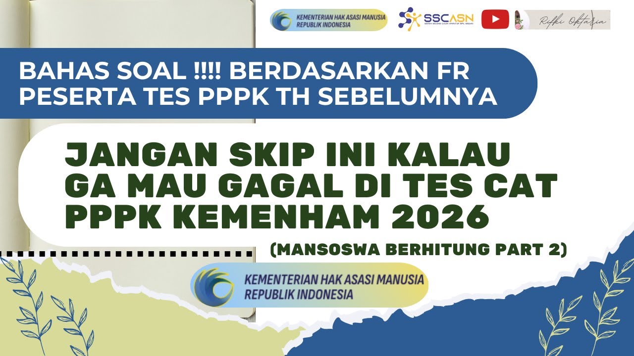 SOAL PPPK PENATA LAYANAN OPERASIONAL PPPK KEMENHAM 2026 PART 2
