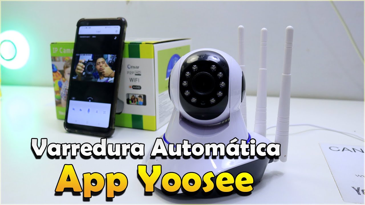 CÂMERA IP WIFI COM VARREDURA AUTOMÁTICA AUTO TRACKING YOOSEE