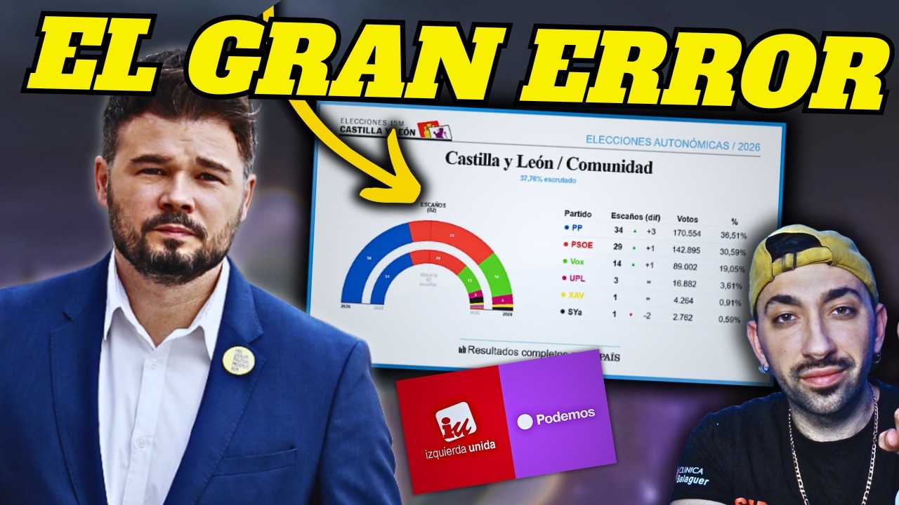 RUFIAN LANZA UN MENSAJE TRAS LA DEBACLE DE LA IZQUIERDA Y VOX TOCA TECHO EN CASTILLA Y LEON