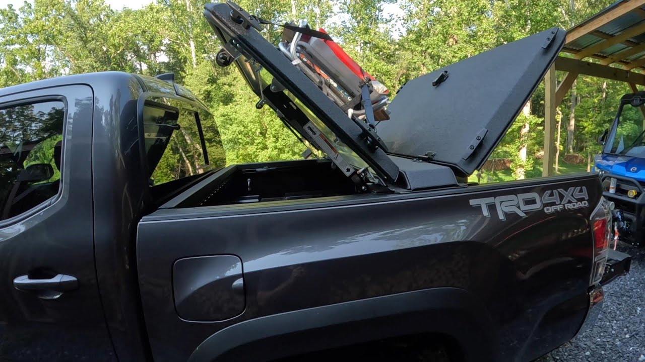 Diamondback Bed Cover Turns Tacoma Into Functional Family Vehicle!