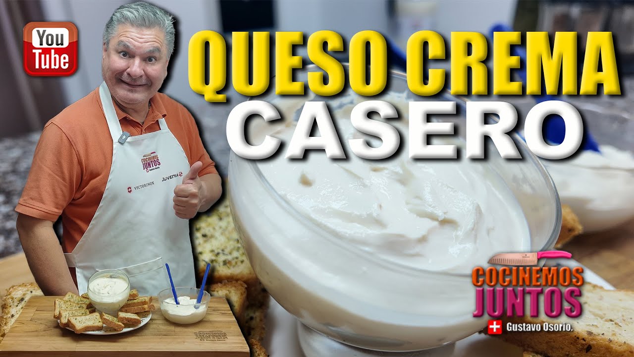 Como hacer fácil un QUESO CREMA CASERO Gustavo Osorio 👈🏻