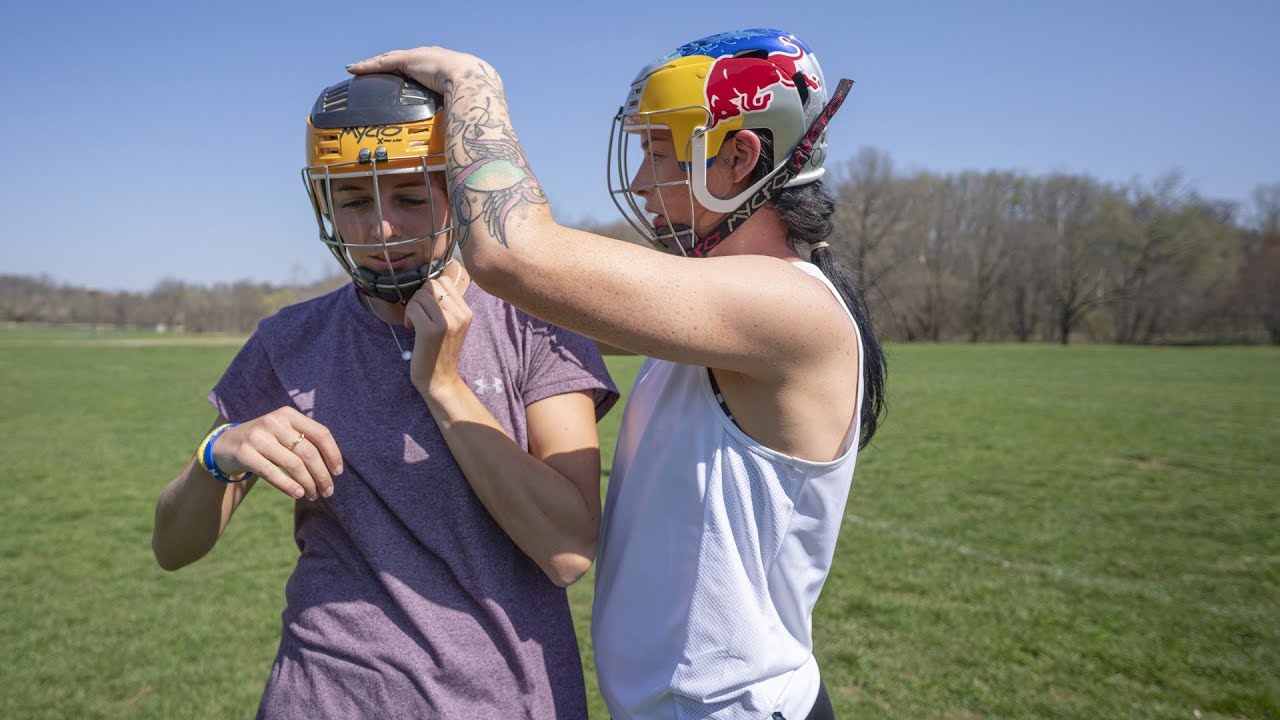 Learning how to play Camogie with Ashling Thompson