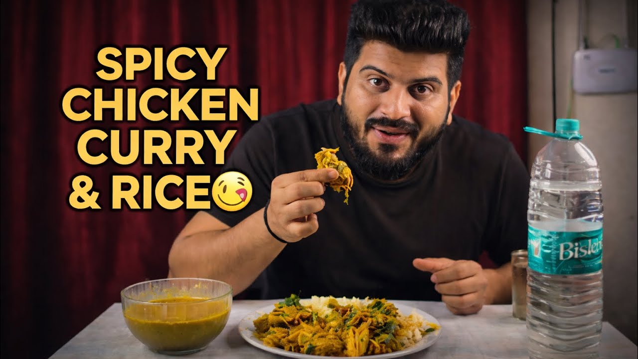 MUKBANG: 1.5 KG CHICKEN CURRY WITH 1 KG RICE | स्वाद ऐसा कि मुँह में पानी आ जाए 😋| #viral #youtube 