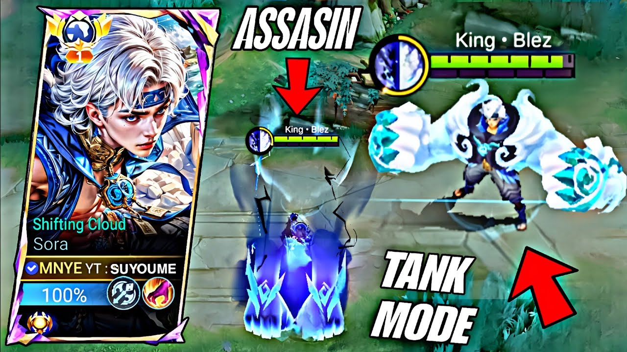 I TRY NEW HERO SORA ( 2 MODE? TANK & ASSASIN!?) 😳 AUTO META SORA NEW HERO? - Mobile Legends