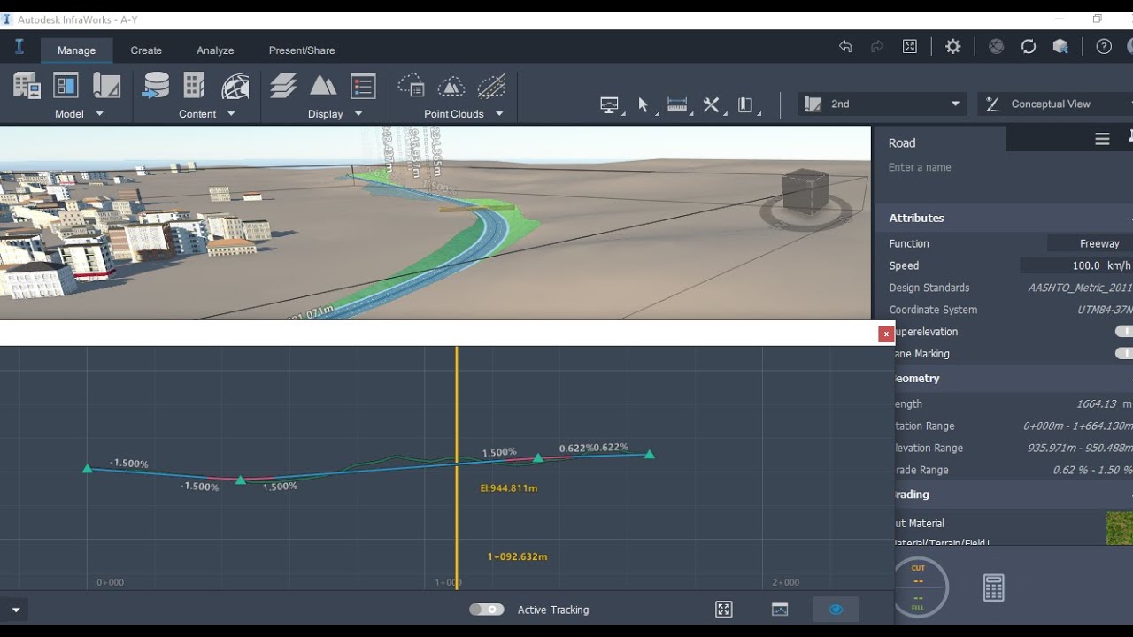 7. design road profile using infraworks