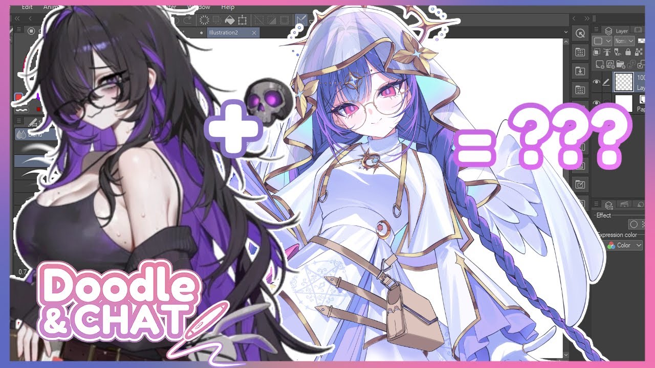 Drawing myself in Label's clothes!!【Doodle & Chat】