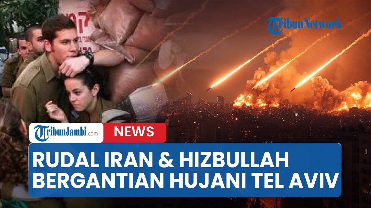 Warga Israel Tak Bisa Tenang, Rudal Iran dan Hizbullah Silih Berganti Hujani Langit Tel Aviv