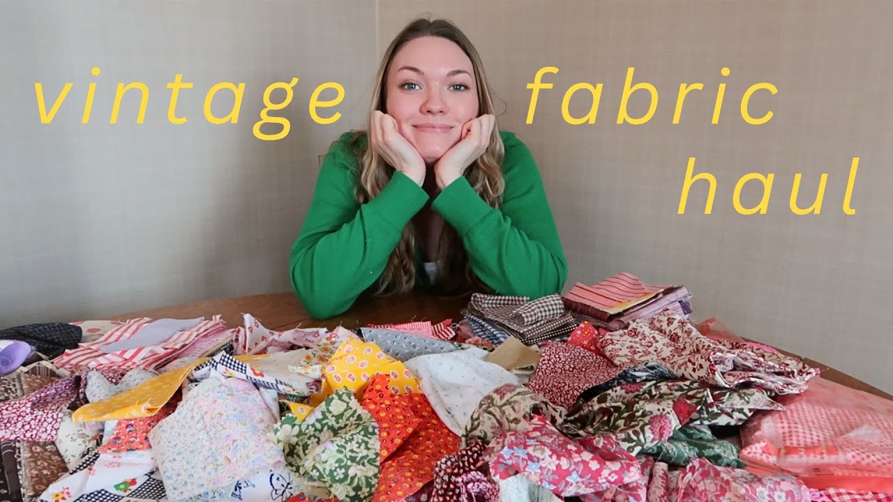 HUGE vintage quilting fabric haul!! so much sewing inspo