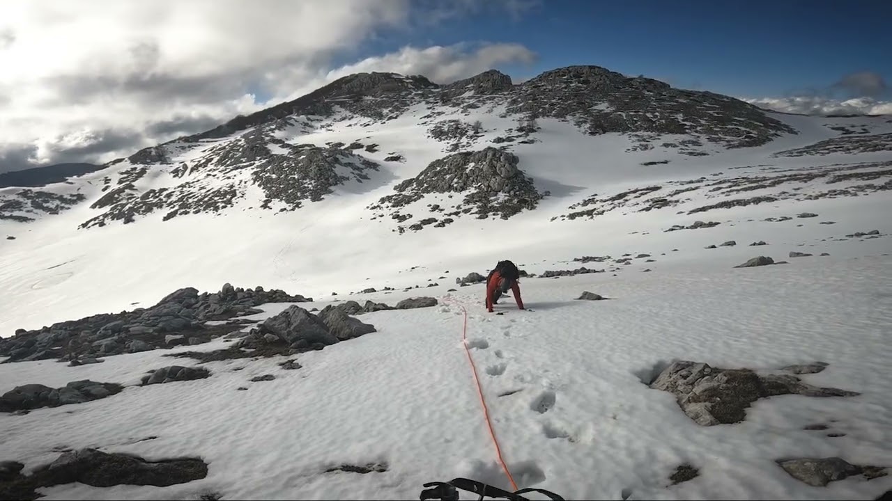 Training, climbing up to 2000m. (From woods to peak. Snow, Rocks, Wind, Cold, Clouds, Peace)