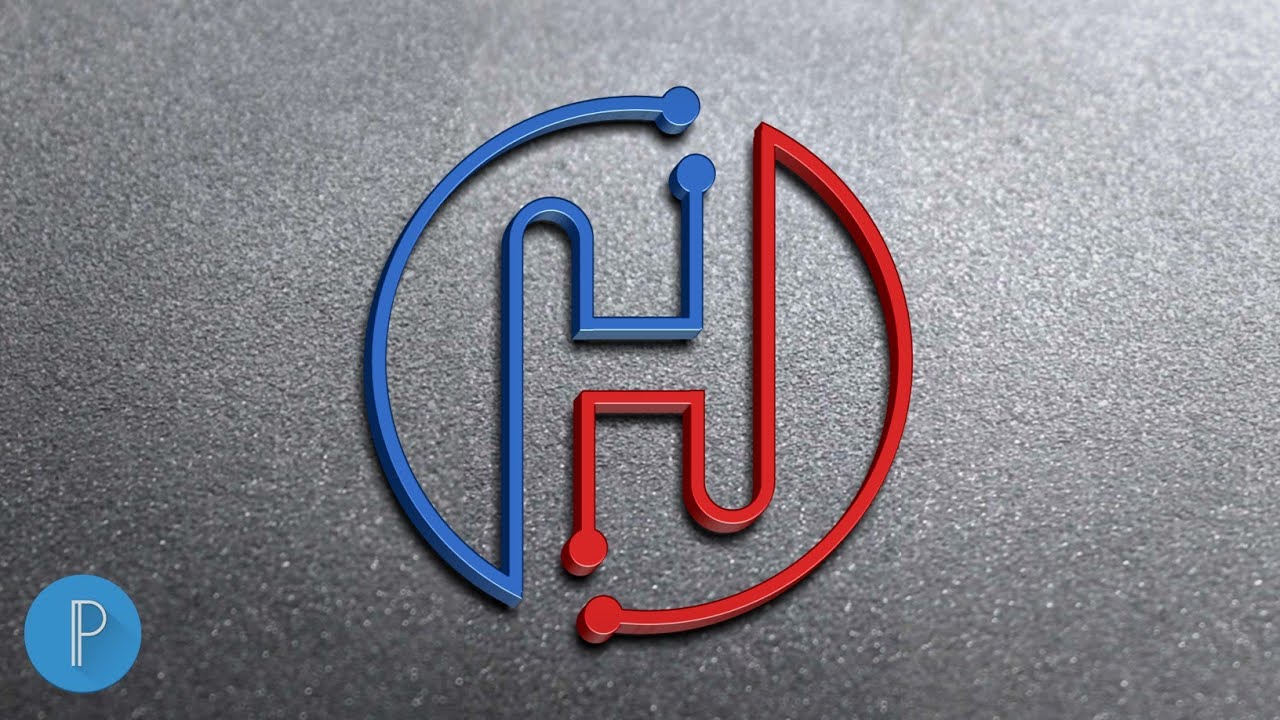 Professional logo ''H'' design on android mobile, Pixellab tutorial [ASRAFUL ART]