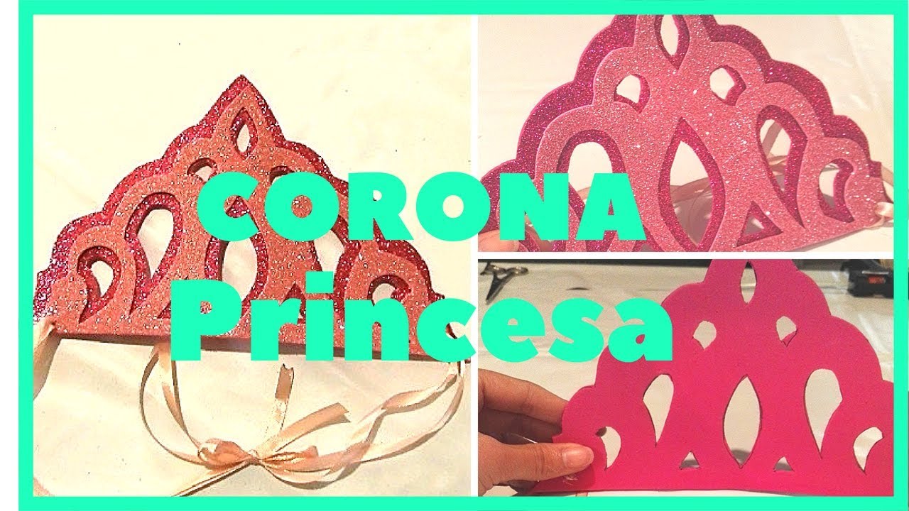 como hacer una corona de princesa para cumpleaños o tiara de princesa