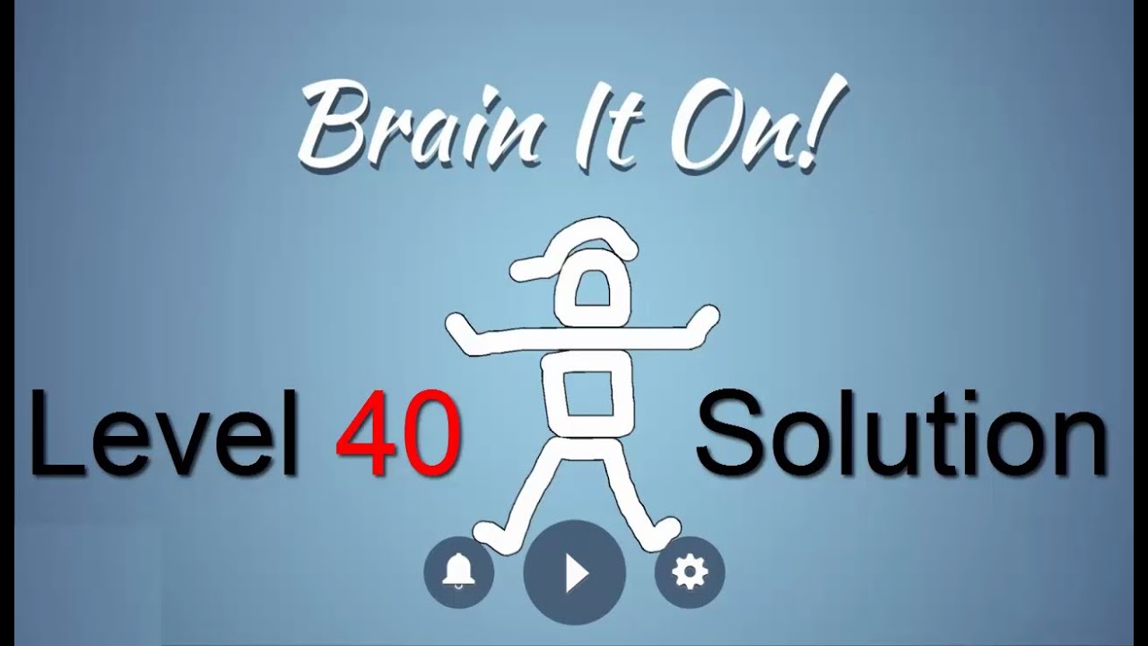 Brain It On Level 40 Solution - Place the ball in the orange box {3 Stars}