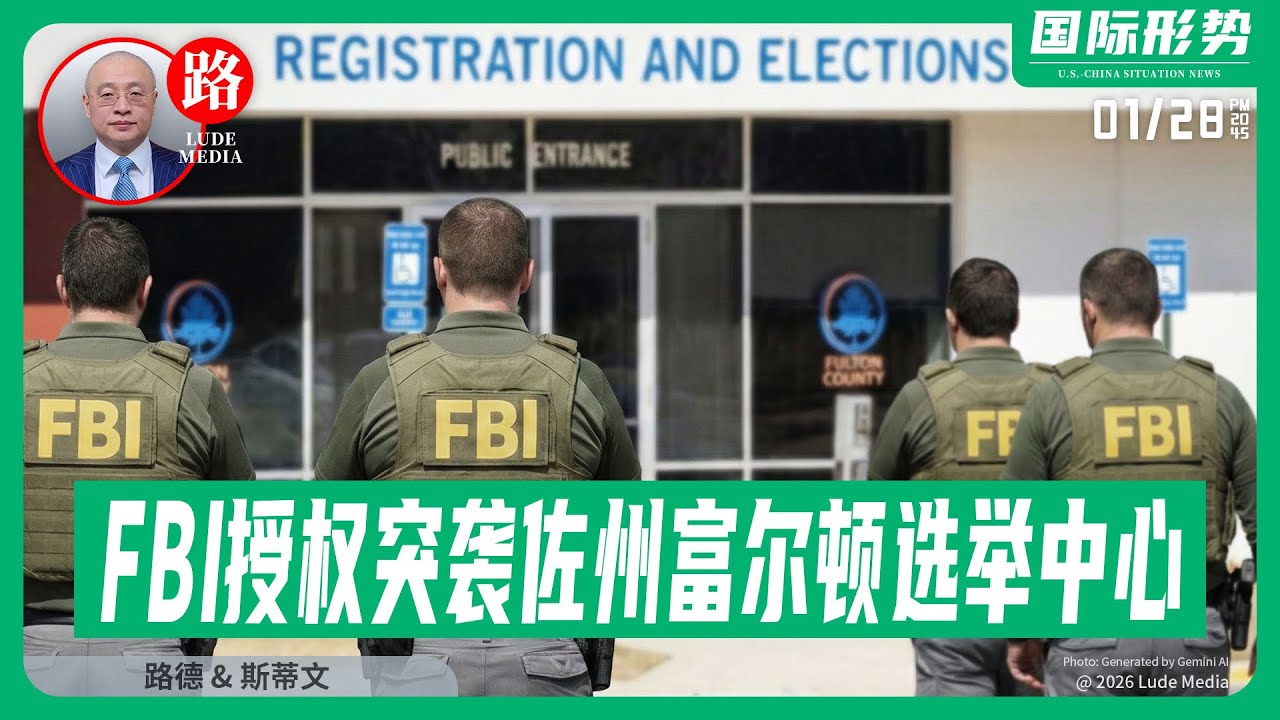 【路德社】FBI授权突袭佐治亚州富尔顿县选举中心，2020年所有舞弊选票与全套记录进入取证阶段；伊朗拒绝无核，川普将对伊朗发动彻底打击，伊朗周边已有4万美军随时准备挺进接管；1/28/2026 斯蒂文