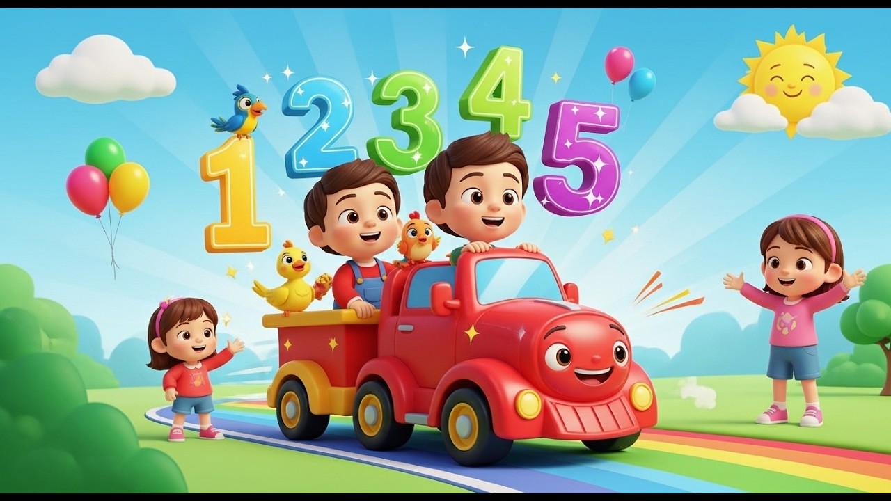 Kids Cartoons | Number Song | Learn to Count from 1 to 5 with Farm Animals | Nursery Rhymes