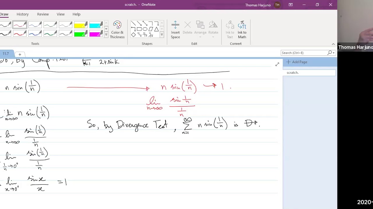 Math 262 Calculus 2: 11.7Ex, 11.8, 11.9a