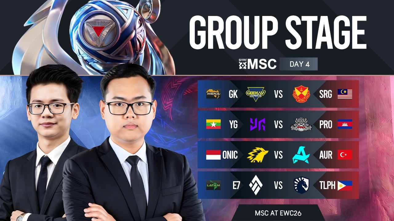 [Official Restream] MLBB MSC at EWC 2026 | Group Stage Day 4 | 🇲🇲LIVE🔴
