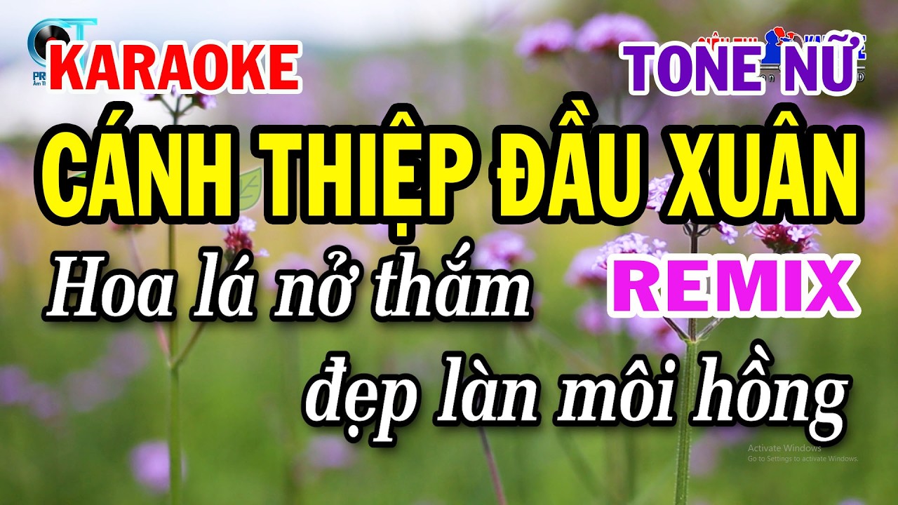 Karaoke Cánh Thiệp Đầu Xuân Tone Nữ ( C#m ) Nhạc Xuân Remix Dễ Hát 2026 | Karaoke Siêu Thị