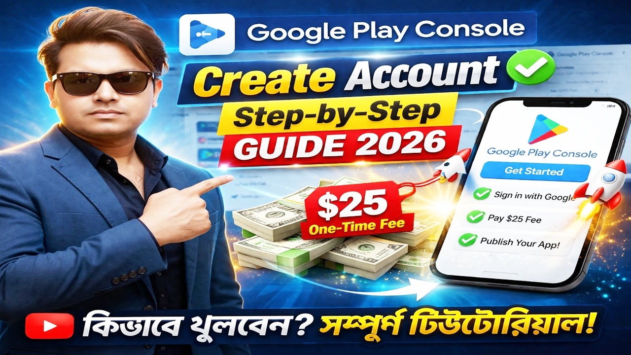 How to Create Google Play Console Account || কীভাবে গুগল প্লে কনসোল অ্যাকাউন্ট তৈরি করবেন?