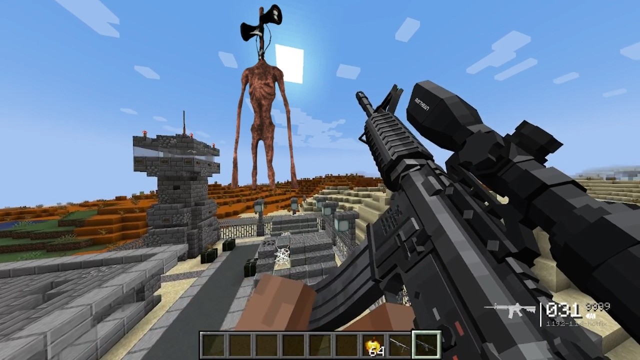Siren Head Attacks Our Military Army Camp in Minecraft