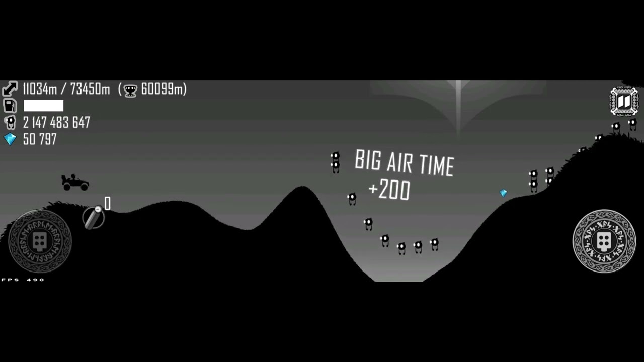 Hill Climb Racing. Rally Car + Ragnarok 60677 meters