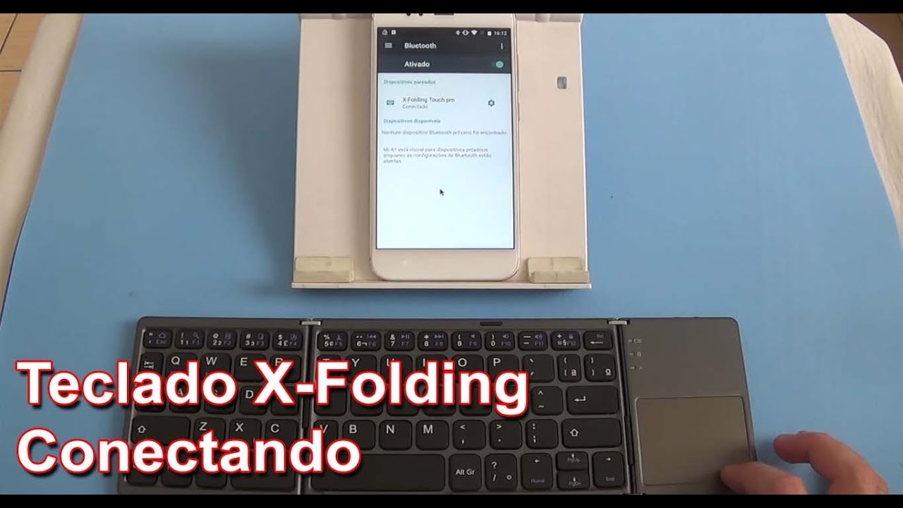 Teclado X-Folding Touch Pro Samsung - Conectando