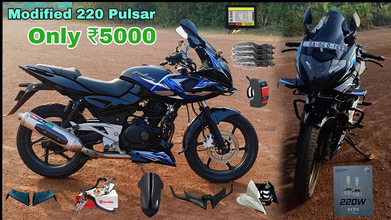Pulsar 220 Modification/#pulsar220f #220 #Goa07rider Pulsar modified