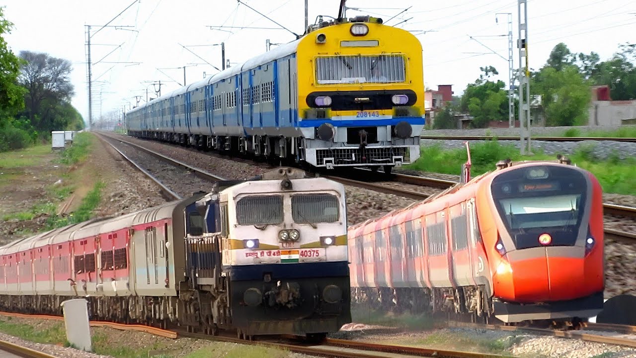 [15 in 1] Colorful MEMU DEMU Trains + VANDE BHARAT Trains + DIESEL Trains | Indian Railways