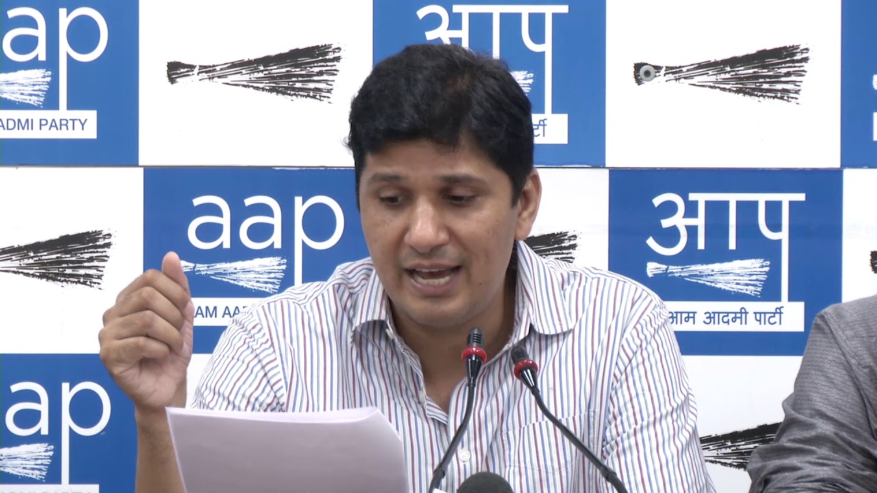 AAP Chief Spokesperson Saurabh Bharadwaj Addressed Media on SDMC Audit Report