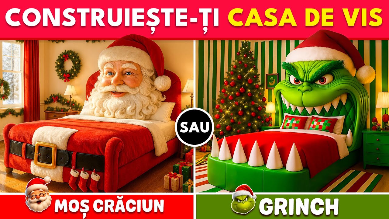 Ai Prefera...? Santa Claus sau Grinch 🎅⚡🎄 Creează-ți Lumea De Vis! - Beaver Quiz - RO