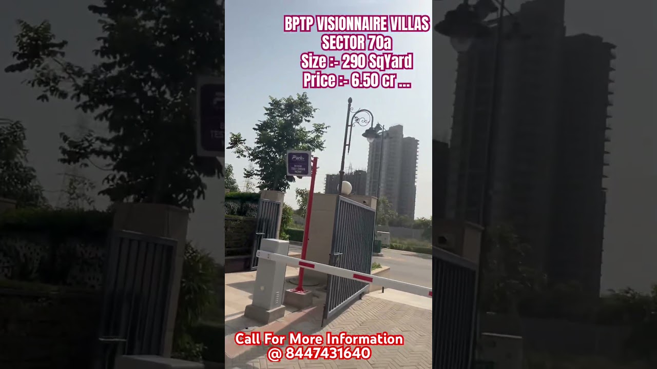 BPTP VISIONNAIRE VILLAS SECTOR 70a GGN ..Size :- 290 SqYard .. Price :- 6.50 Cr. #gurgaon #property