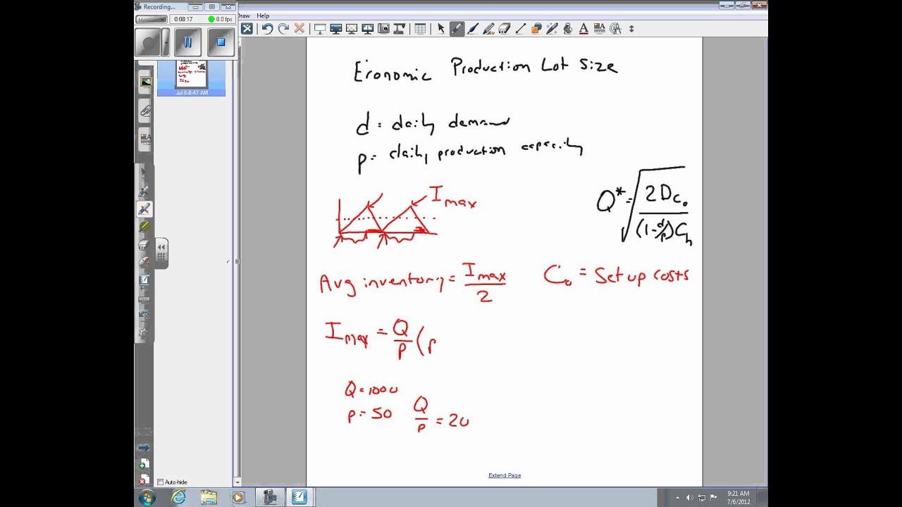 Economic Production Lot Size Part 1