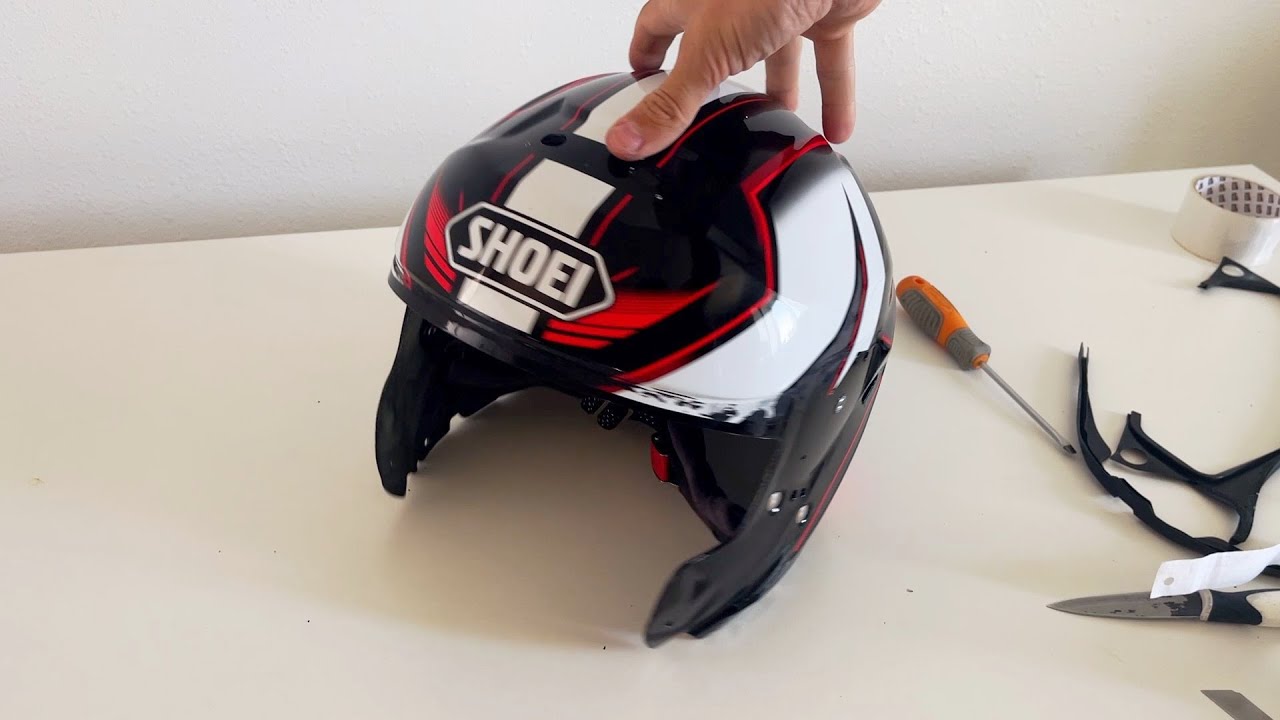 Как разобрать шлем Shoei Neotec 3 для покраски