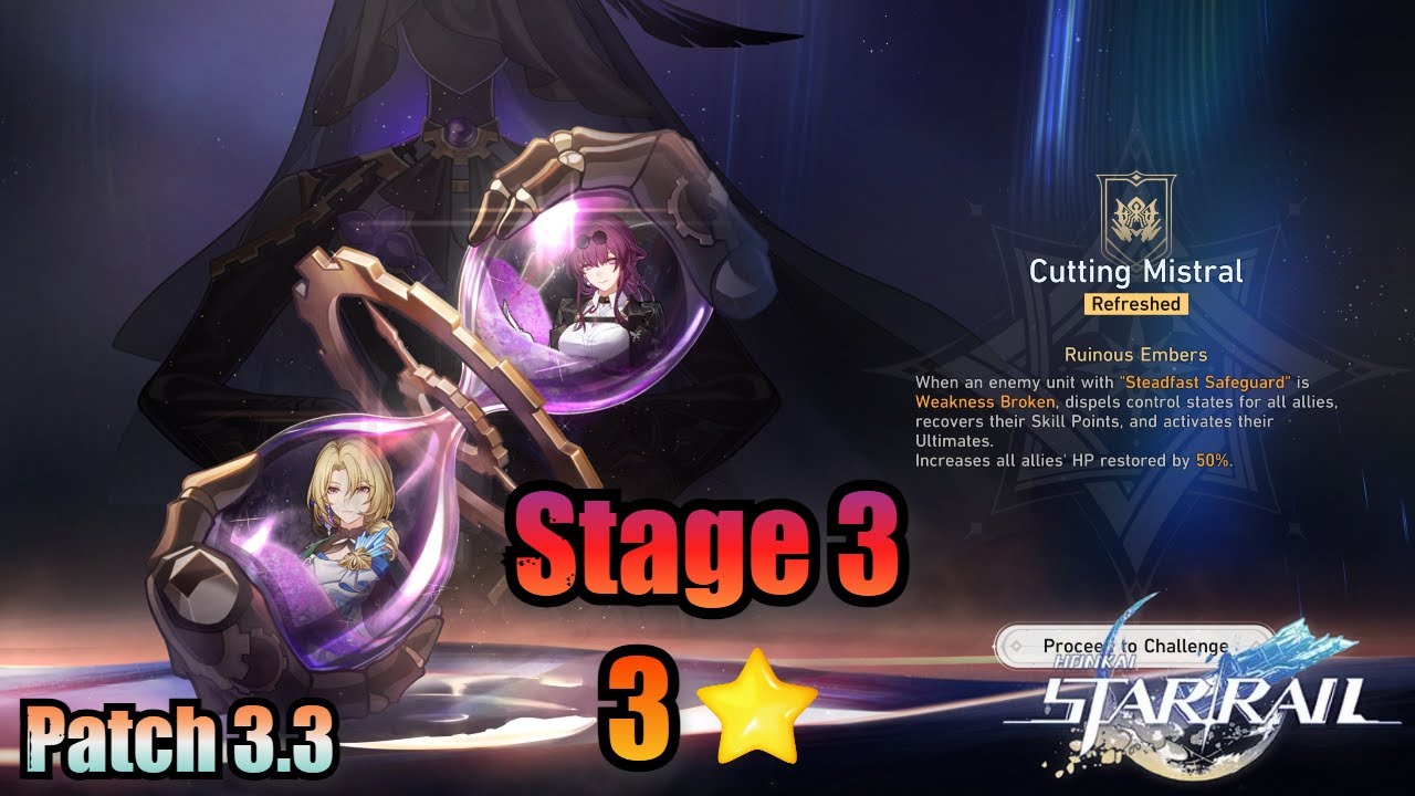 Cutting Mistral 3 / 3 Stars Clear - Honkai Star Rail 3.3